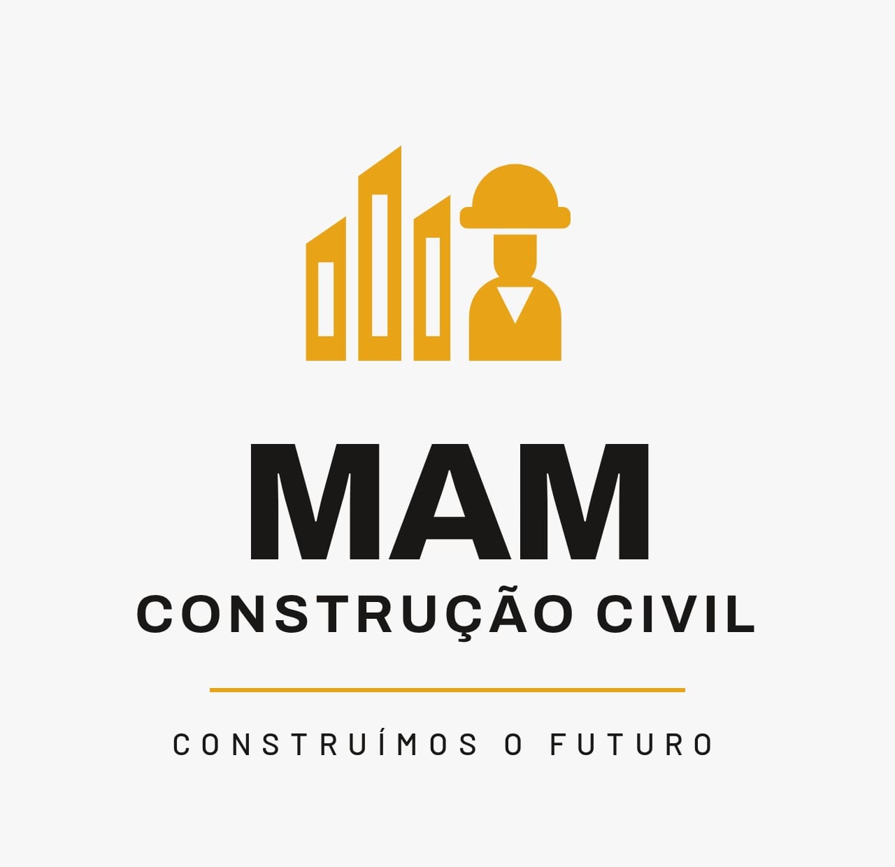 Logótipo oficial MAM Construção Civil — Construímos o Futuro